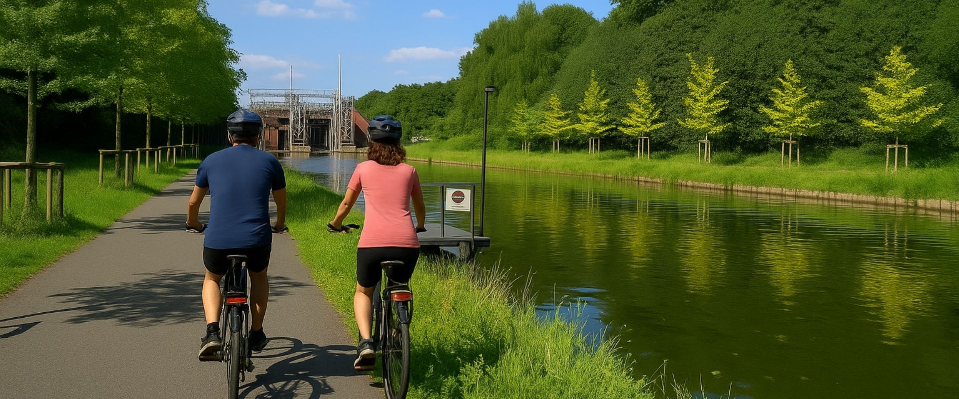El Tyû à Écaussinnes, maison d’hôtes de charme au cœur du réseau RAVeL. Idéal pour les cyclistes : point de départ ou halte confortable pour découvrir les plus belles balades vélo en Wallonie, entre canaux, nature et patrimoine.